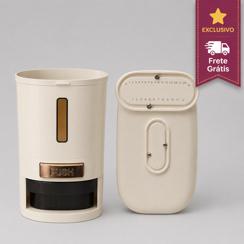 Dispenser para Arroz Feijão e Grãos 5kg com Copo Medidor BPA Free Organizador de Cozinha