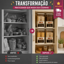 Dispenser para Arroz Feijão e Grãos 5kg com Copo Medidor BPA Free Organizador de Cozinha