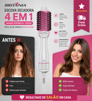 Escova Secadora Britânia Bella 4 em 1 Nanocerâmica 1300W Bivolt Alisa Seca Modela e Dá Volume