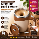 Caneca Mixer Magnética Automática 380ml Recarregável USB Misturador de Bebidas em Aço Inox