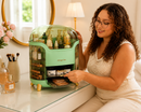 ORGANIZADOR DE COSMÉTICOS PREMIUM COM GAVETAS E TAMPA TRANSPARENTE