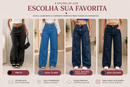 Calça Jeans Wide Leg Feminina Cintura Alta Premium