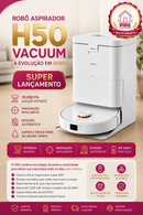 Robô Aspirador Inteligente H50 com Estação Autolimpante – Limpeza Completa Sem Esforço