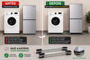 Base Ajustável com Rodinhas para Geladeira, Fogão, Lava-Louças e Máquina de Lavar