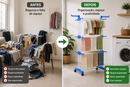 Varal Vertical Dobrável 3 Andares com Rodinhas – Organize e Seque Mais Roupas em Menos Espaço