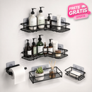 Suporte Organizador de Banheiro Premium  monte seu Kit até 5 Peças