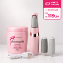 Kit Lixa Elétrica para Pés + Creme Dermopés 230g Remove Calos e Hidrata Profundamente