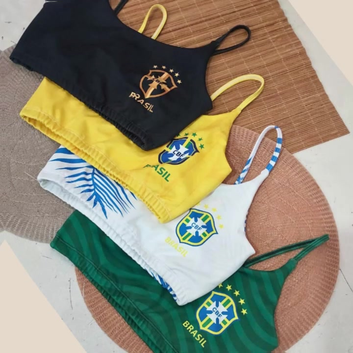 Cropped Top Feminino Personalizado Copa 2026 ESTHER BRAZIL