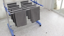 Varal Chão 3 Andares Roupa 4 Rodas Dobrável Reforçado