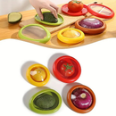 4Pcs Caixa de Silicone Armazenamento Frutas/Legumes: Reutilizável, Mantém Cebola/Abacate Frescos