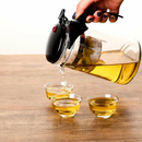 Chaleira Bule Jarra de Vidro 600ML Para Chá Com Infusor Reutilizável