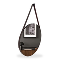 Espelho Adnet Redondo 40cm com Alça de Couro – Decorativo Premium para Sala, Quarto e Banheiro