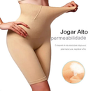 Short Cinta Modeladora 4 Barbatanas Alta Compressão Não Enrola Zero Transparência Formato Shorts