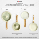 Jogo De Panelas Com Cabo Destacável Nano Ceramic Indução 12 Peças Extream - Fusion Duna