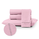 Kit Jogo de Lençol Cama Box Micropercal 400 fios Toque Macio com Fronhas Ponto Palito