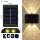 2-8 Luminária Arandela Solar 6 8 e 10 LED Luz Branco Quente para Parede a Prova dágua Spot parede