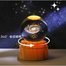 Luminária Globo LED 3D em Cristal | Lua, Via Láctea e Sistema Solar