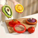 4Pcs Caixa de Silicone Armazenamento Frutas/Legumes: Reutilizável, Mantém Cebola/Abacate Frescos