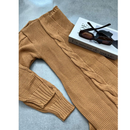 CARDIGAM Feminino de Tricô Manga Longa Trança Sobretudo Inverno Tecido Grosso Casaco Longo Max Kimo