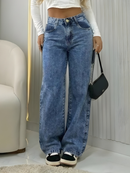 Calça Jeans Feminina Wide Leg Premium Cintura Alta 100% Algodão