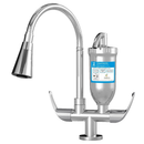 Torneira Filtro Cozinha Inox Cromado purificador Vela Carvão Ativado bancada bica Flexivel 2 jatos