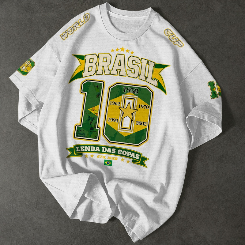 Camiseta Brasil 10 – Lenda das Copas - Unissex, Adulto e Infantil 🇧🇷⚽