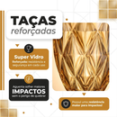 Jogo de Taça Diamante Copo Vidro Transparente Taças Abacaxi Gourmet Bico De Jaca 330ml