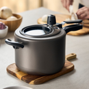 Panela de Pressão 4,5L Antiaderente com Visor de Vidro na Tampa Superior Grande Grafite/Cereja MTA