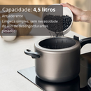 Panela de Pressão 4,5L Antiaderente com Visor de Vidro na Tampa Superior Grande Grafite/Cereja MTA