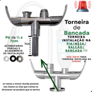 Torneira Filtro Cozinha Inox Cromado purificador Vela Carvão Ativado bancada bica Flexivel 2 jatos