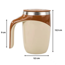 Caneca Térmica Copo Magnética Misturador De Bebidas Mixer Café Shake 380ml Suco Elétrica Recarregável