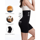 Short Cinta Modeladora 4 Barbatanas Alta Compressão Não Enrola Zero Transparência Formato Shorts