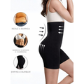 Short Cinta Modeladora 4 Barbatanas Alta Compressão Não Enrola Zero Transparência Formato Shorts