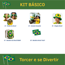Kit Torcida Brasil Completo 🇧🇷 | Bandeira + Vuvuzela + Chapéu + Óculos + Cachecol