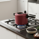 Panela de Pressão 4,5L Antiaderente com Visor de Vidro na Tampa Superior Grande Grafite/Cereja MTA