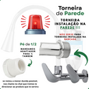 Torneira Filtro p/ Cozinha Cromada Parede purificador Inox Gourmet Cromada Refil Carvão Ativado