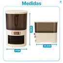 Kit Dispenser Arroz Grãos Cereais Organizador Alimentos 5kg Armazenamento Pote para Cozinha + Copo