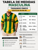 Blusa Brasil Masculino Tricot listrada decote V