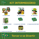 Kit Torcida Brasil Completo 🇧🇷 | Bandeira + Vuvuzela + Chapéu + Óculos + Cachecol