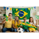 Combo Torcida Brasil Kit Completo Copa do Mundo Bandeiras Corneta Chapéu Óculos