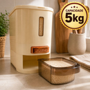 Dispenser para Arroz Feijão e Grãos 5kg com Copo Medidor BPA Free Organizador de Cozinha