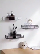 1/2/3/4/5 Suportes Porta Shampoo Organizador De Metal Para Banheiro Cozinha Prateleira Adesivos