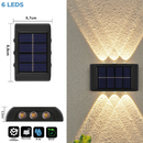 2-8 Luminária Arandela Solar 6 8 e 10 LED Luz Branco Quente para Parede a Prova dágua Spot parede
