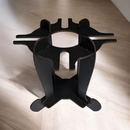 Adega de Vinhos Preta com Suporte para 4 Taças Elegância Praticidade Bancada Mesa Mdf