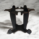 Adega de Vinhos Preta com Suporte para 4 Taças Elegância Praticidade Bancada Mesa Mdf