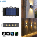 2-8 Luminária Arandela Solar 6 8 e 10 LED Luz Branco Quente para Parede a Prova dágua Spot parede