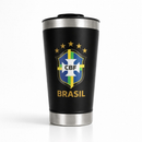 Copo Térmico 473ml Personalizado Colorido Copa Brasil Tampa Abridor