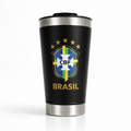 Copo Térmico 473ml Personalizado Colorido Copa Brasil Tampa Abridor