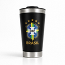Copo Térmico 473ml Personalizado Colorido Copa Brasil Tampa Abridor
