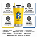 Copo Térmico 473ml Personalizado Colorido Copa Brasil Tampa Abridor